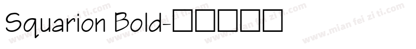 Squarion Bold字体转换